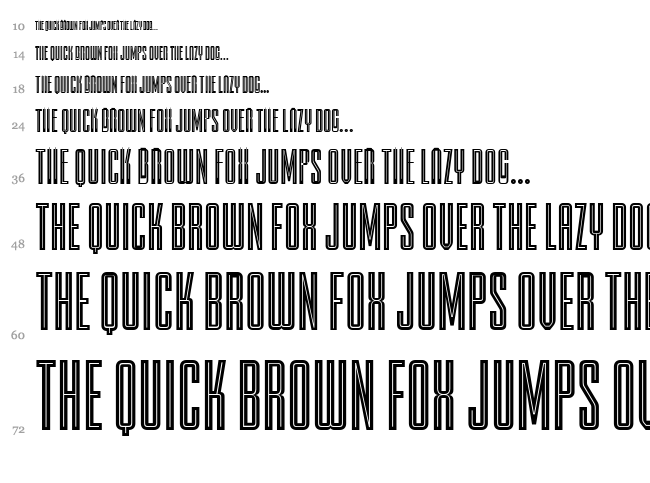 Delirium NCV font waterfall